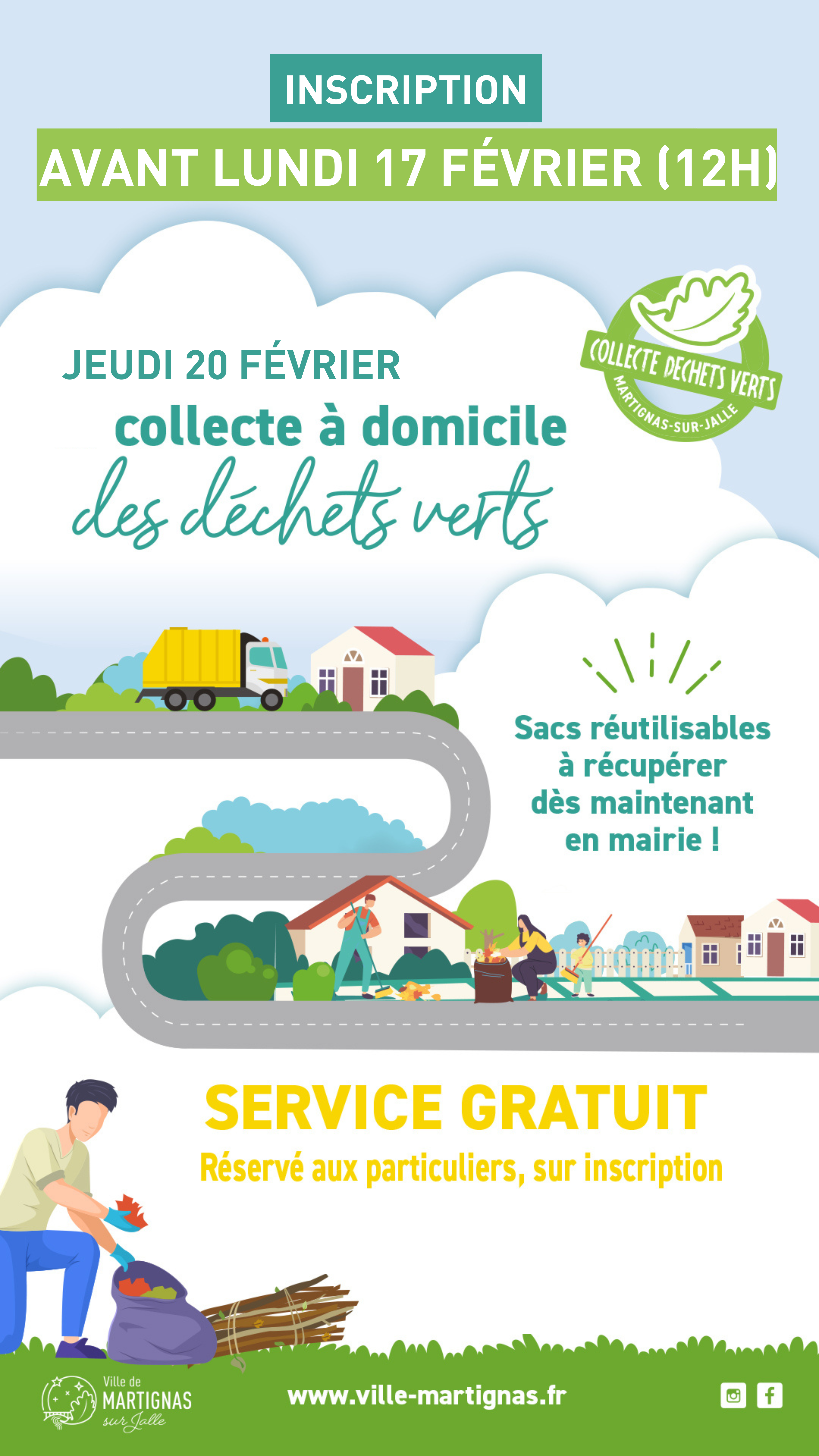 Collecte des déchets verts jeudi 20 février