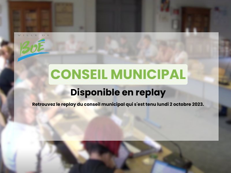 CONSEIL MUNICIPAL EN REPLAY