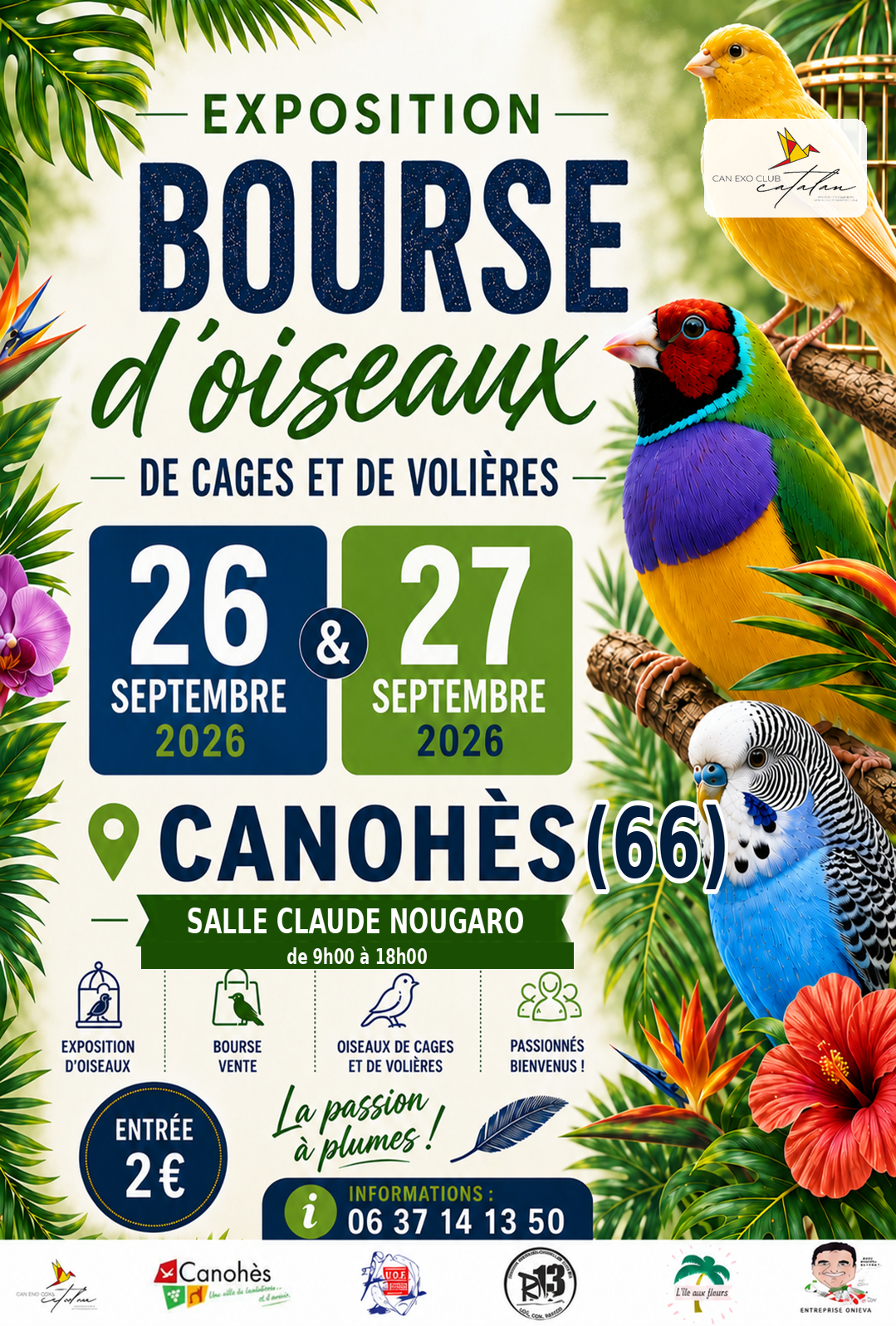 Prochaine exposition les 26 et 27 septembre 2026
