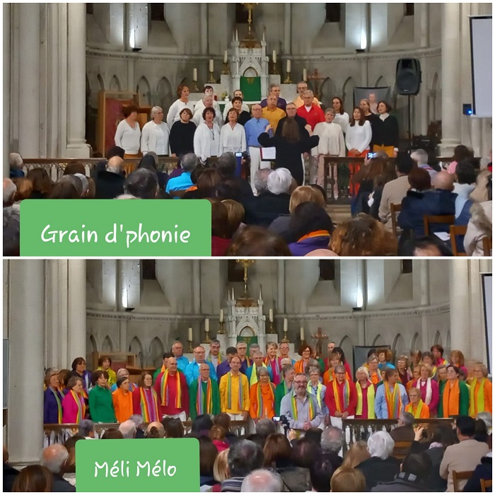 Arc en ciel dans l'église de Saint Jean d'Illac