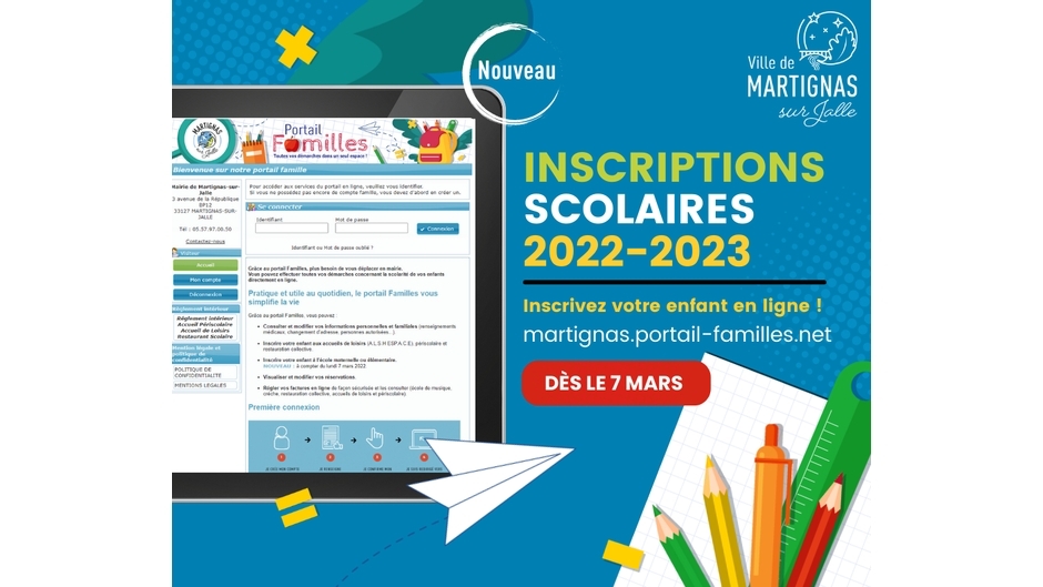 Inscriptions scolaires pour la rentrée 2022-2023