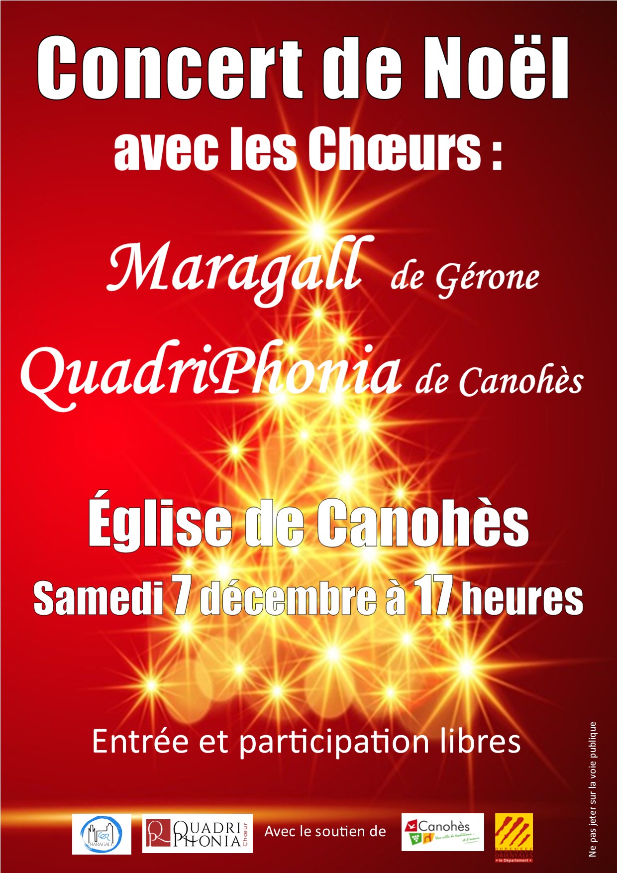                         Concert de Noël avec les Choeurs Maragall et Quadriphonia