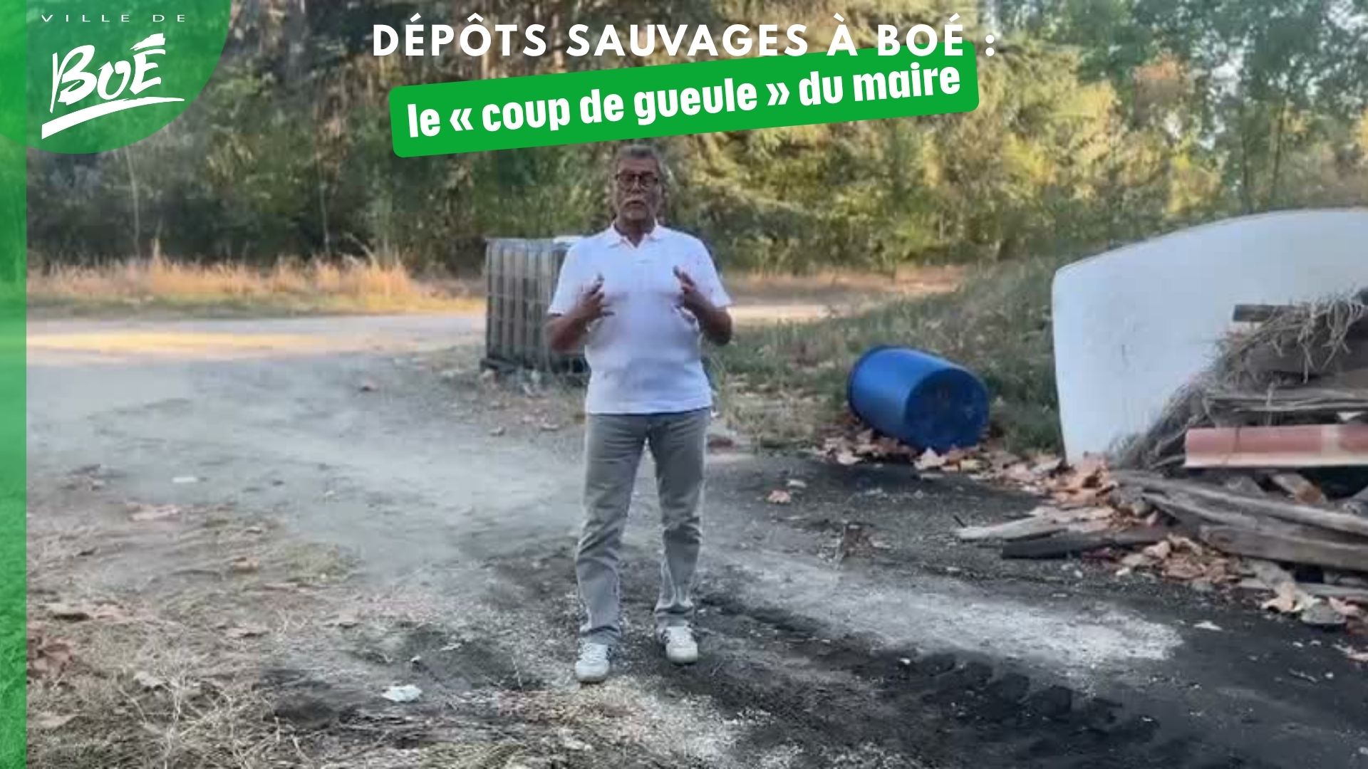 Dépôts sauvages à Boé : le « coup de gueule » du maire