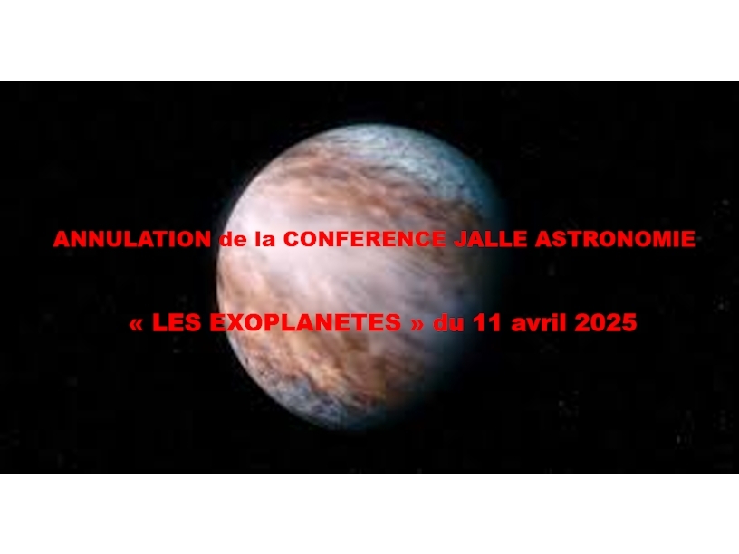 Annulation de la conférence du 11 avril 2025