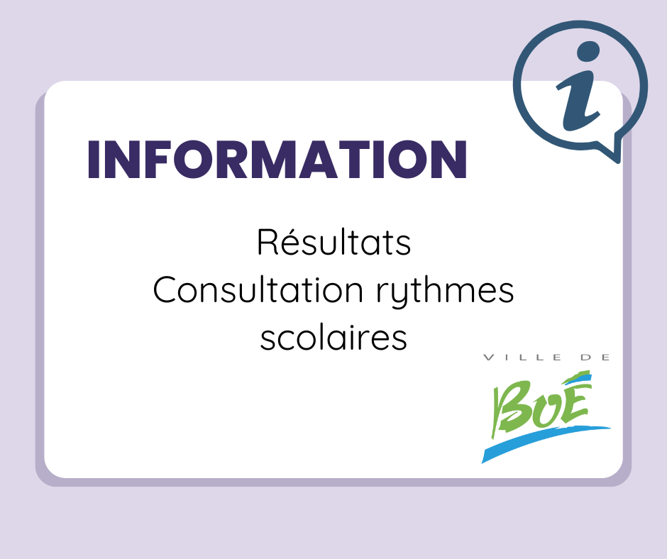 RÉSULTATS DE LA CONSULTATION SUR LES RYTHMES SCOLAIRES