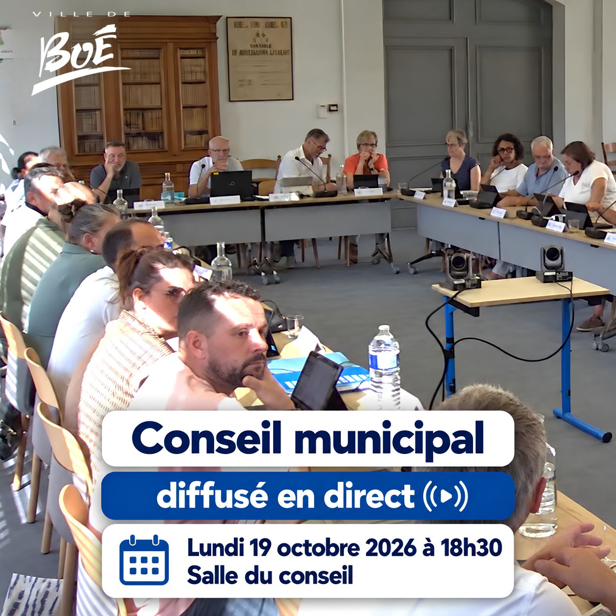 Conseil municipal diffusé en direct 