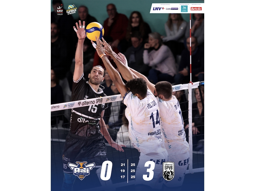 Alterna SPVB vs ASI : Défaite 3/0