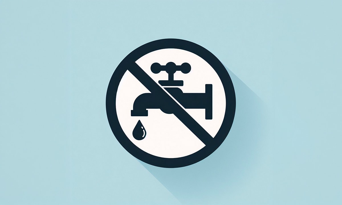 Fin d'intervention sur le réseau d'eau.