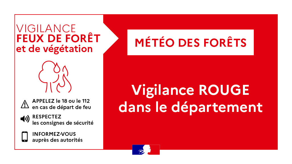 Vigilance rouge Feux de forêt - Département de la Gironde