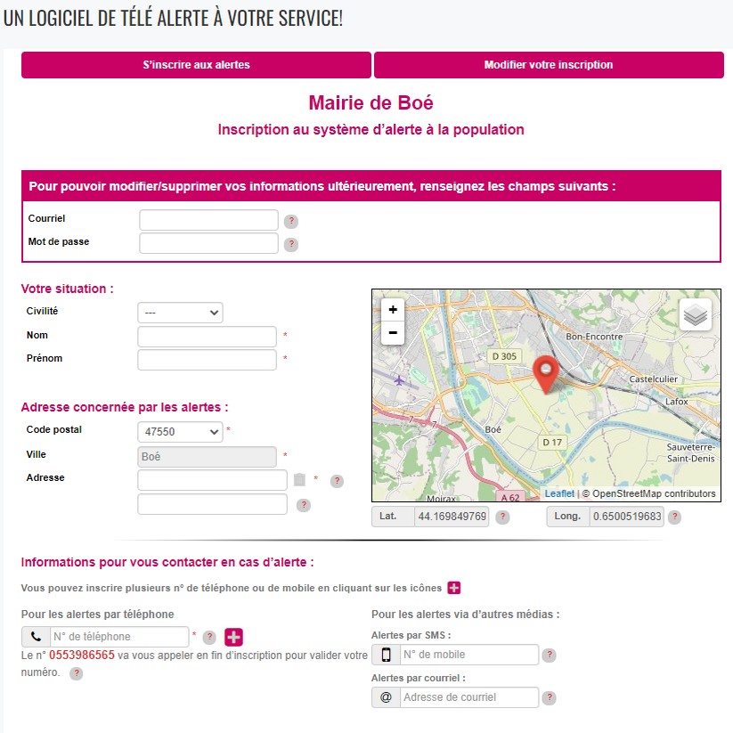 Système d'alerte en cas de crise