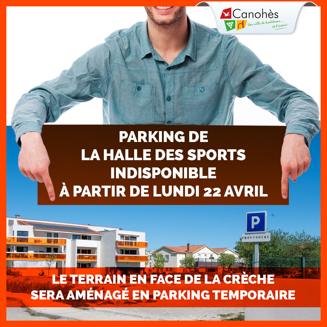 🚧 Travaux de la halle des sports : ATTENTION PARKING INDISPONIBLE 🚧