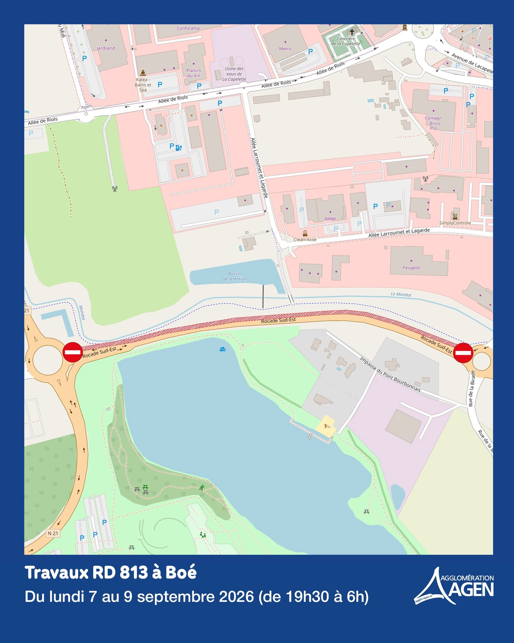 INFO TRAVAUX – Travaux de nuit sur la RD 813 à Boé