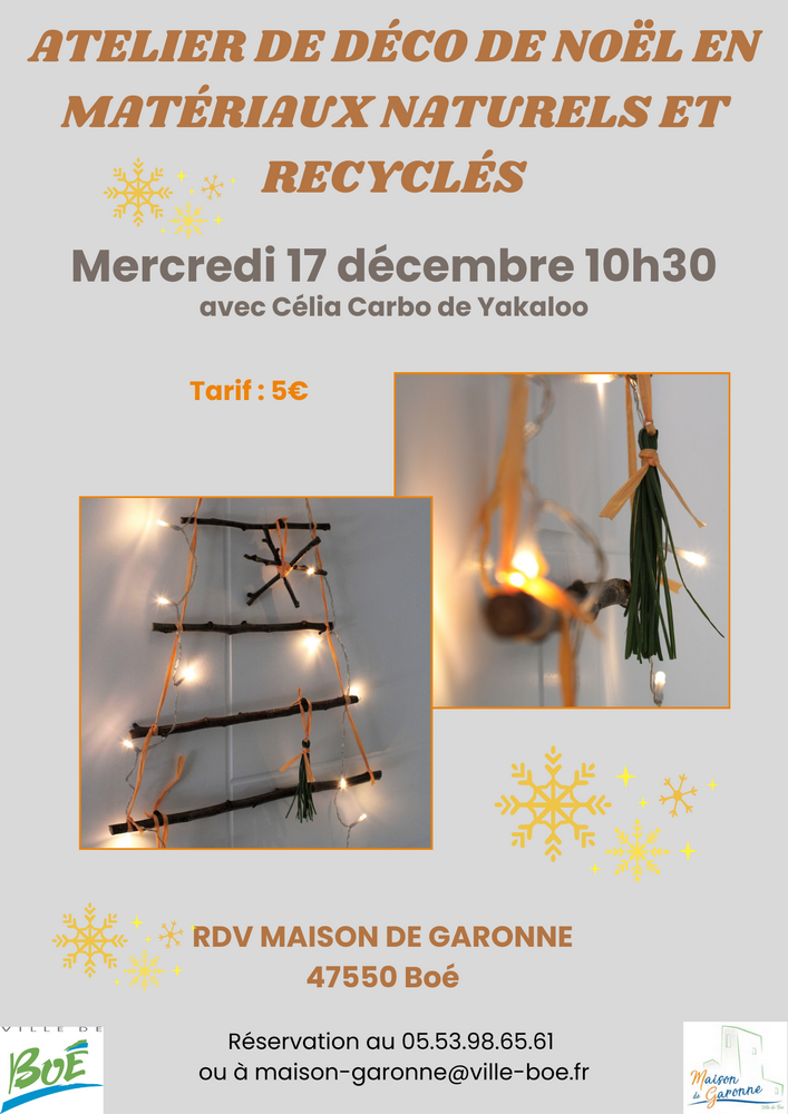 Atelier créatif de décorations de Noël