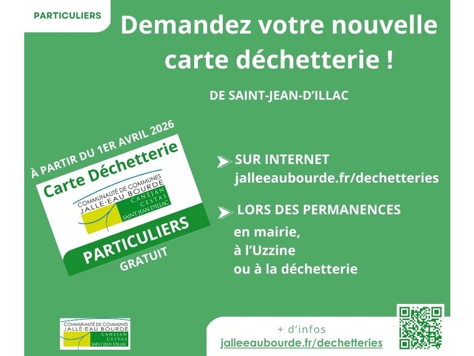 Déchetterie - Nouvelle carte d'accès