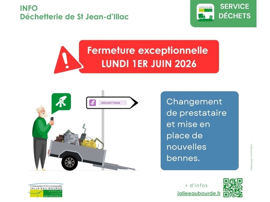 Déchetterie - Fermeture exceptionnelle