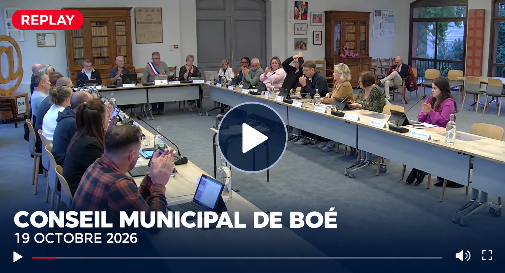 CONSEIL MUNICIPAL DU 19 OCTOBRE : LE REPLAY EST DISPONIBLE !