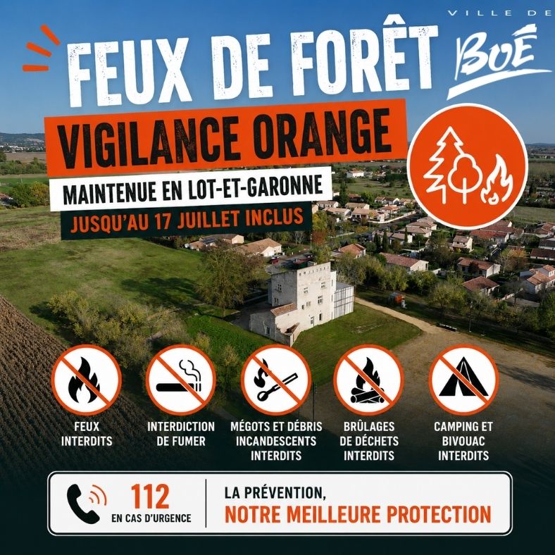 Rappel : le risque de feu de forêt reste élevé en Lot-et-Garonne