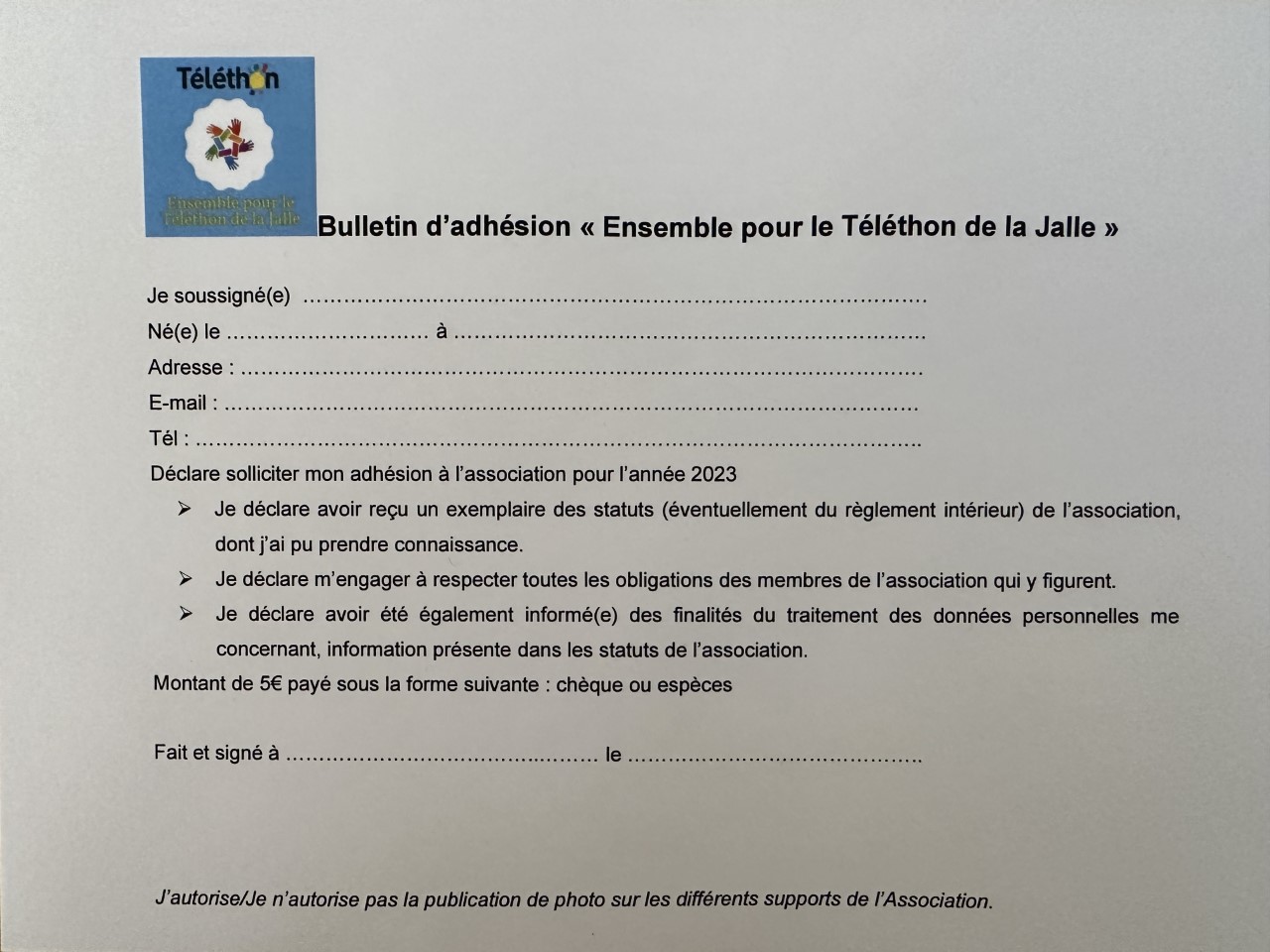 Assemblée générale constitutive de l’association 