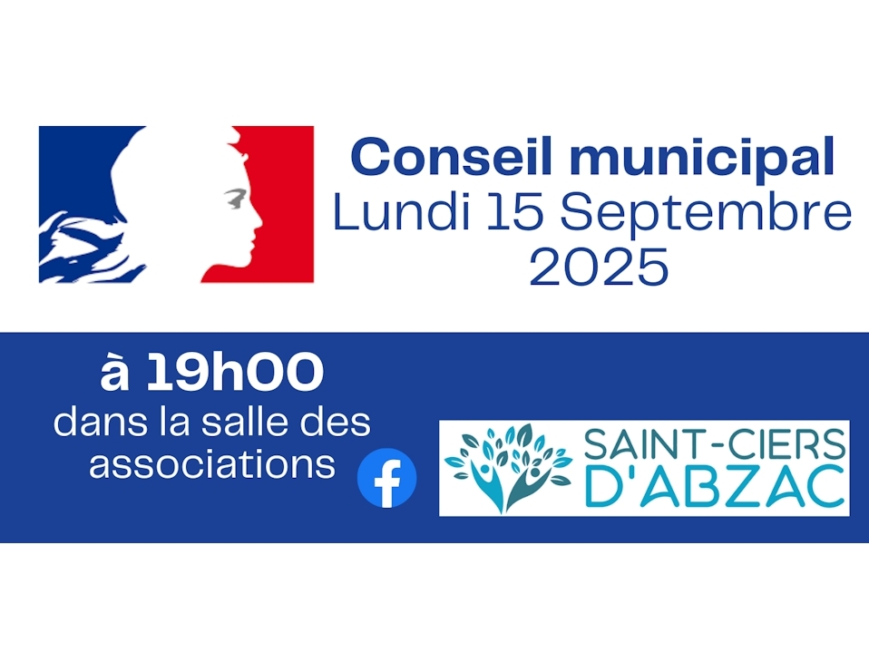 Conseil municipal -  15 septembre 2025