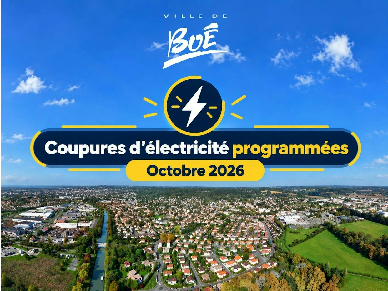 Coupure d'électricité programmée pour travaux - Octobre 2026