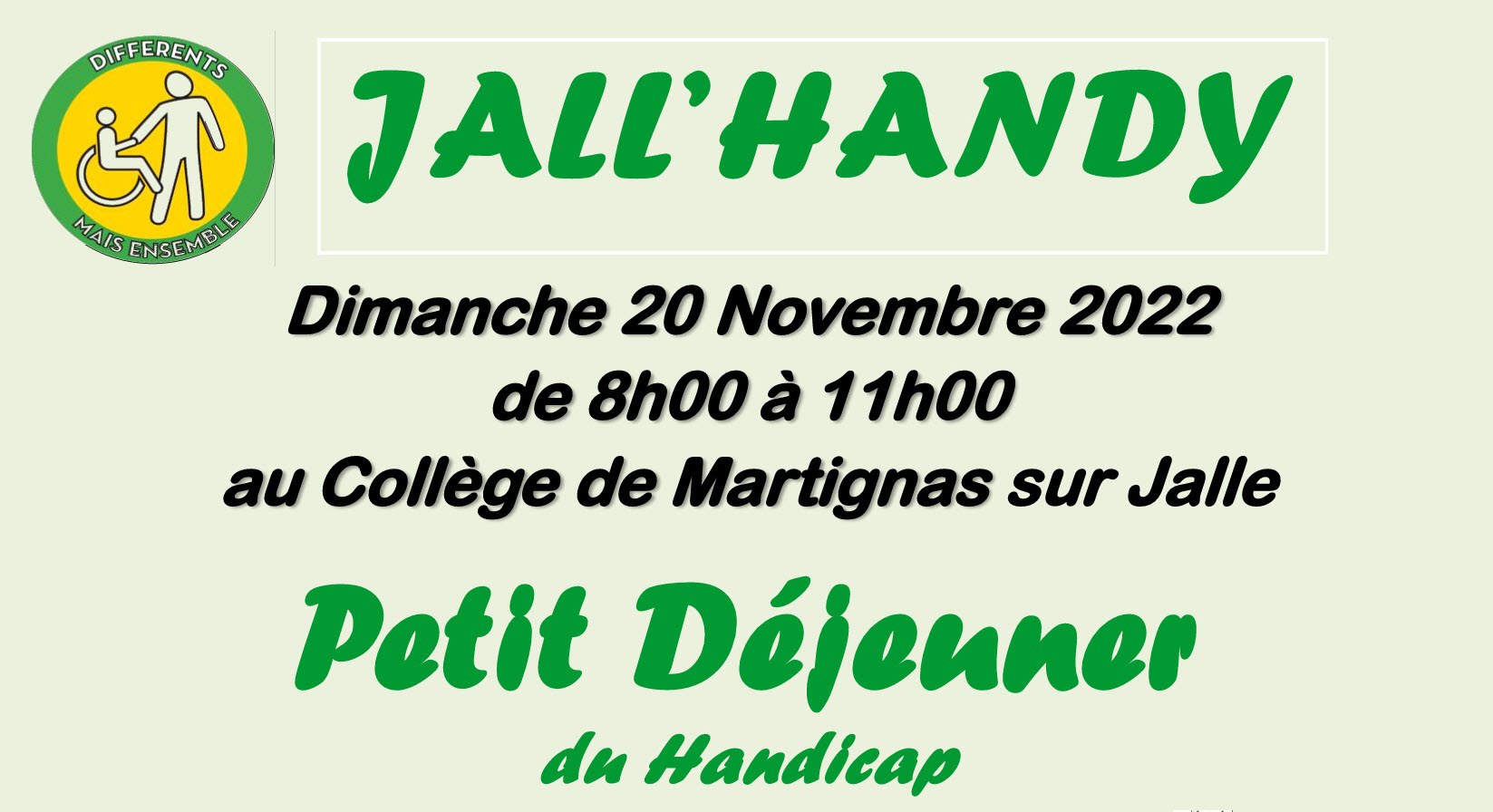 Petit Déjeuneur Solidaire autour du Handicap