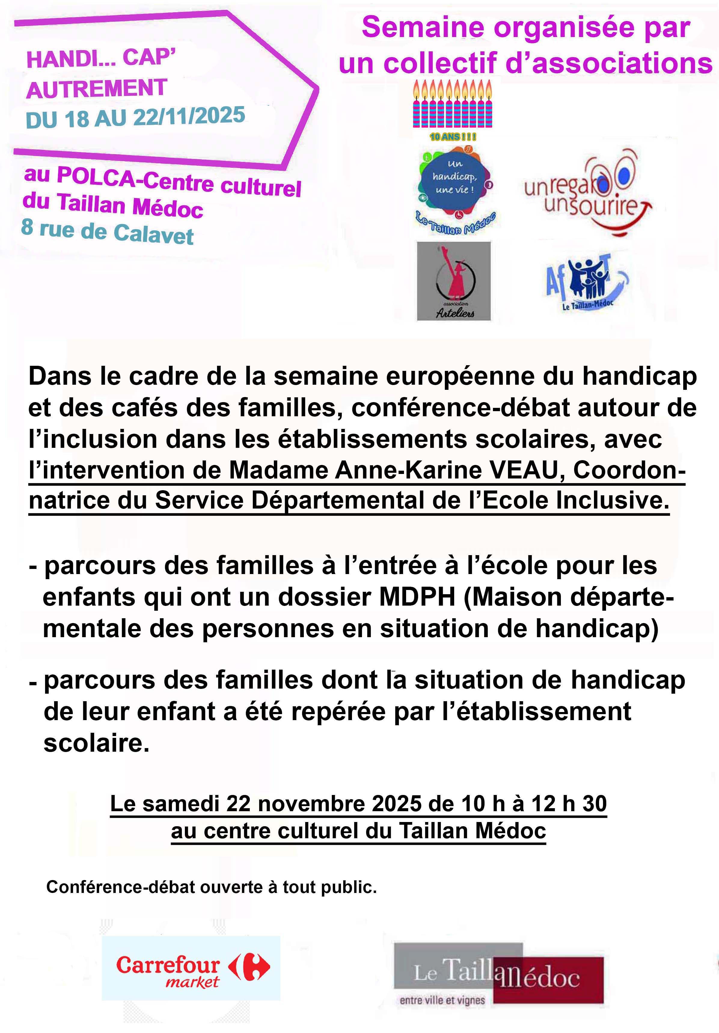 Conférence débat sur l'inclusion scolaire