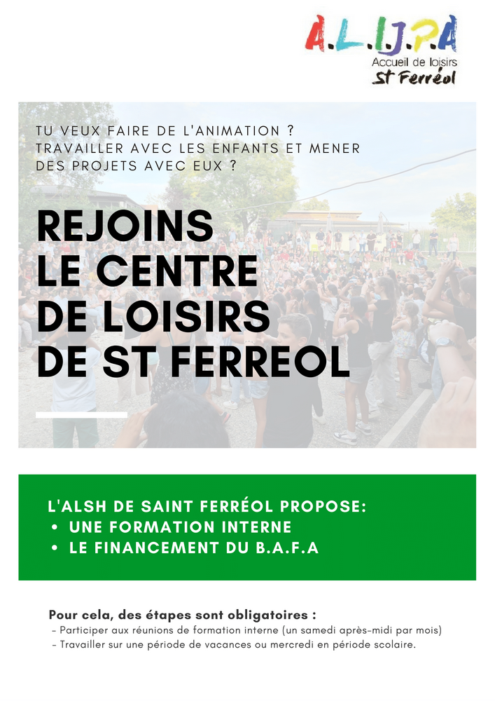 Rejoignez le centre de loisirs de St Ferréol