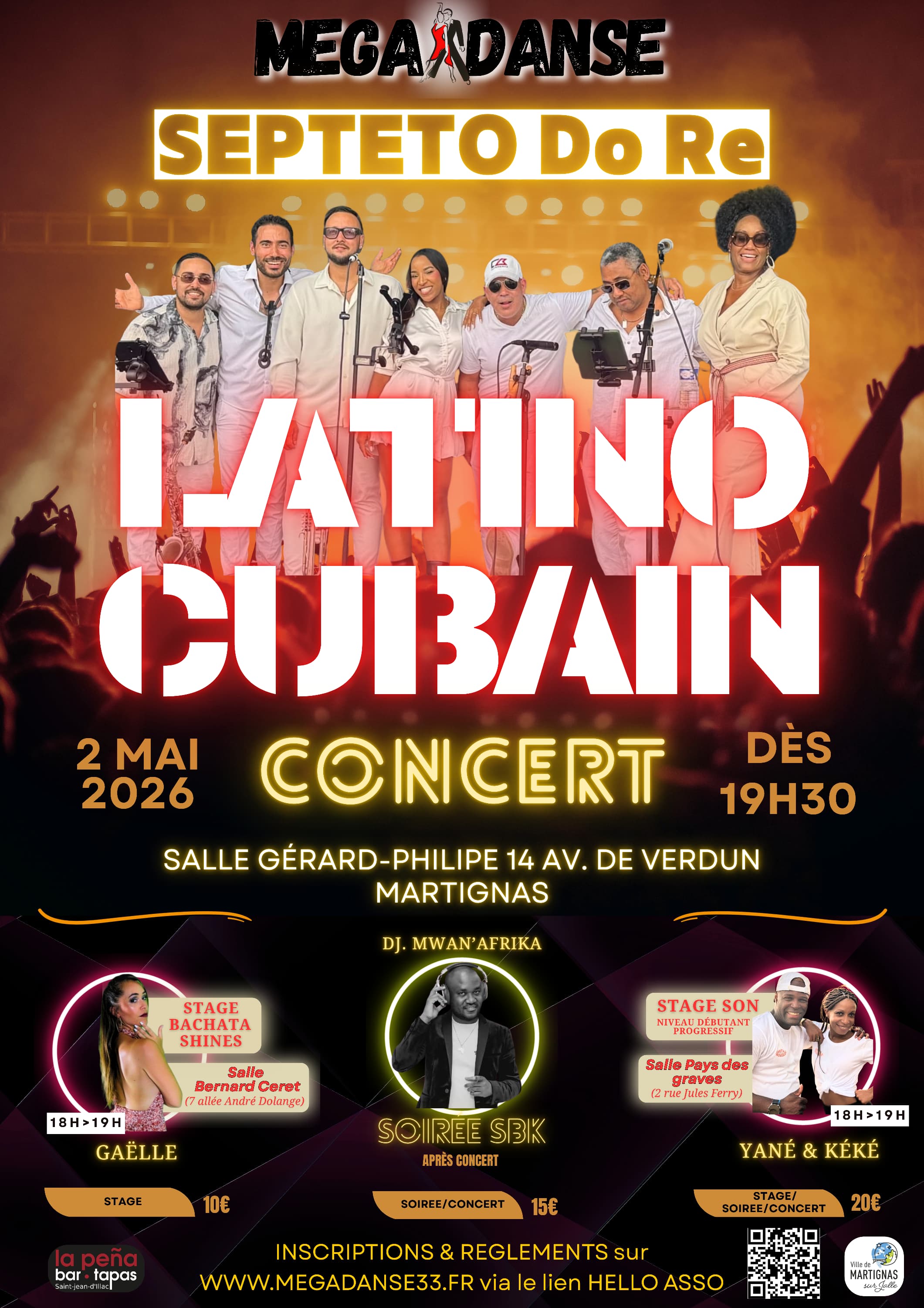 Grand concert live latino-cubain avec le groupe « SEPTETO Do Re »