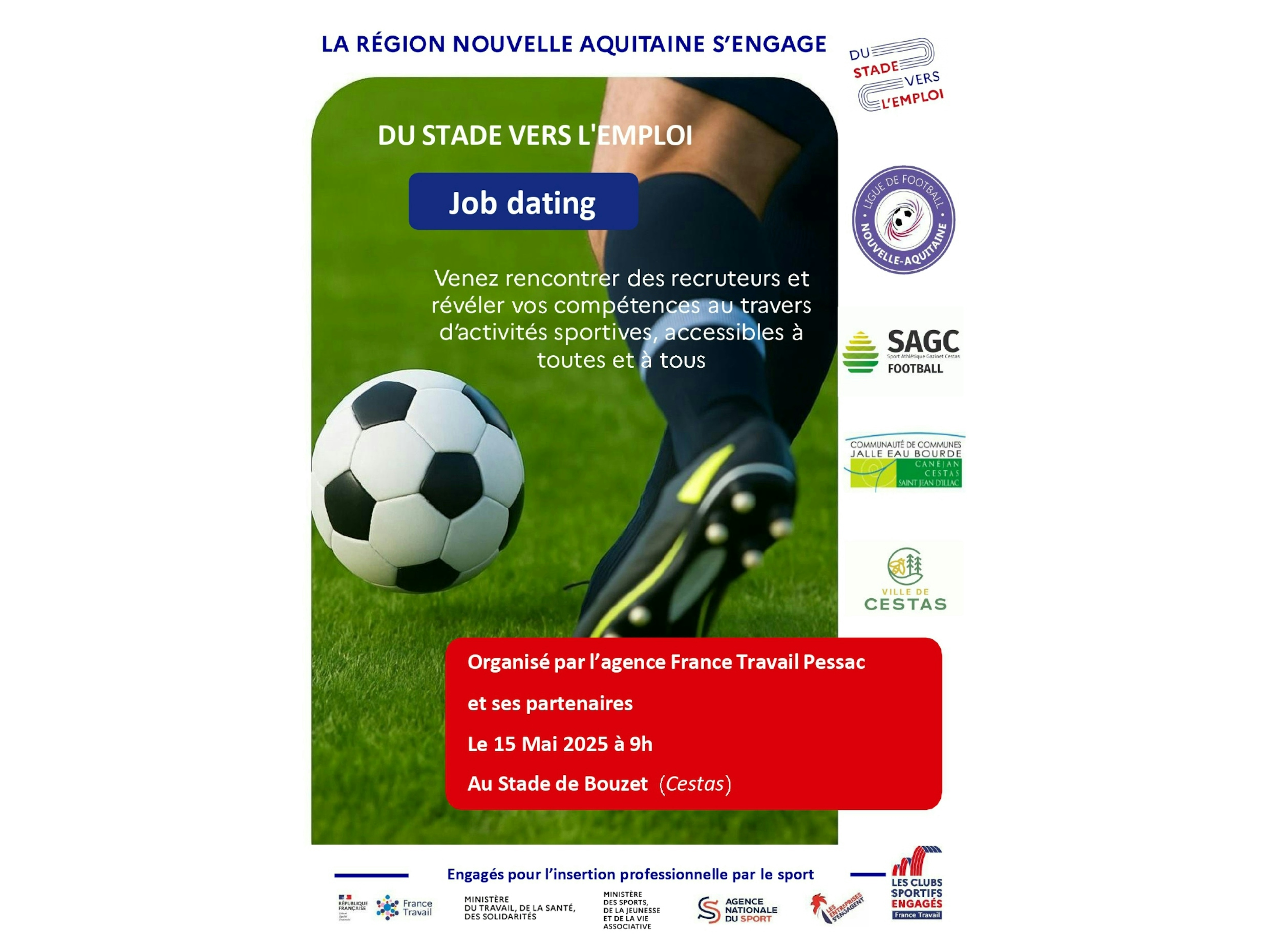 Du stade vers l'emploi - CDC Jalle Eau Bourde