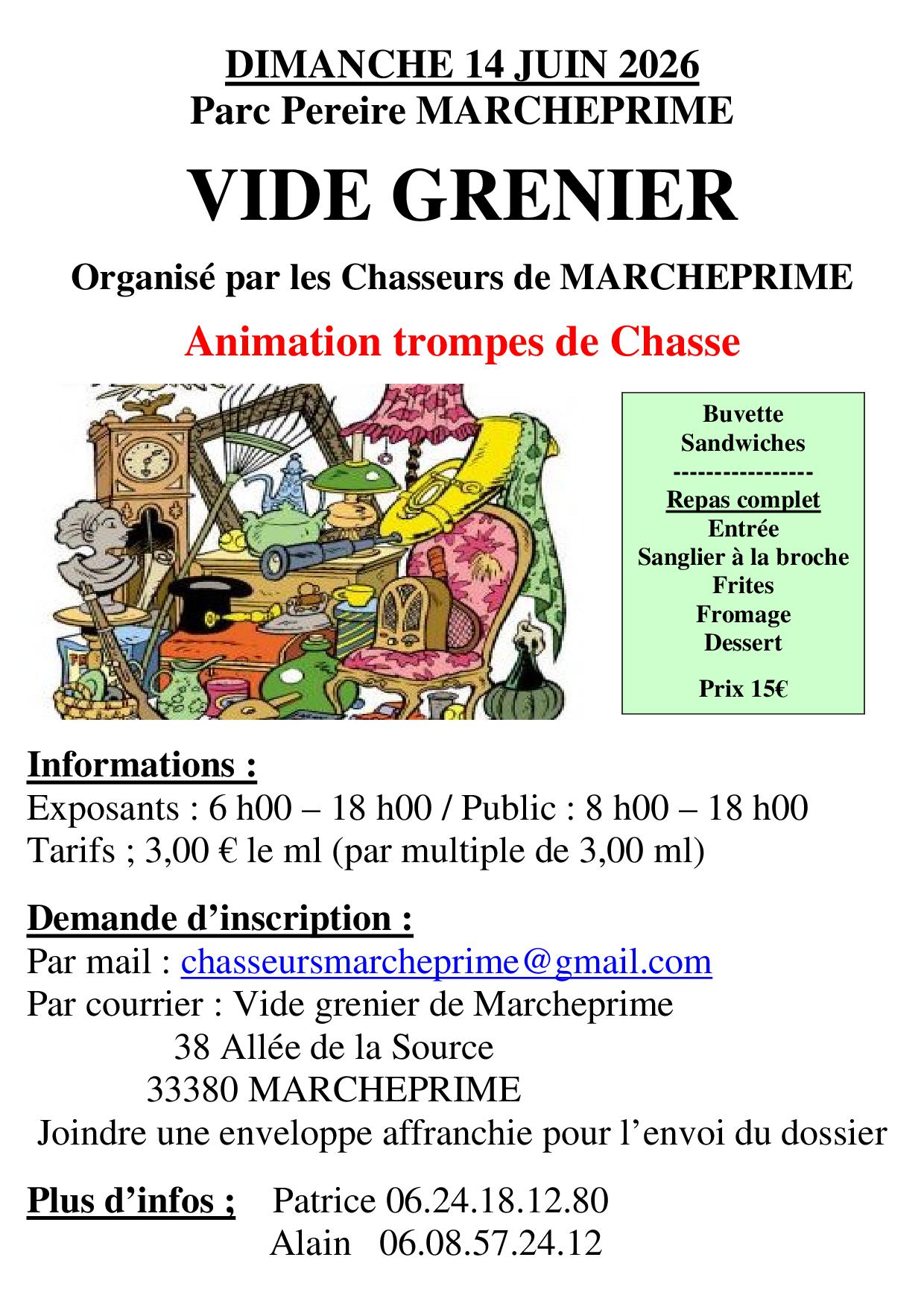 Vide grenier des chasseurs de Marcheprime 