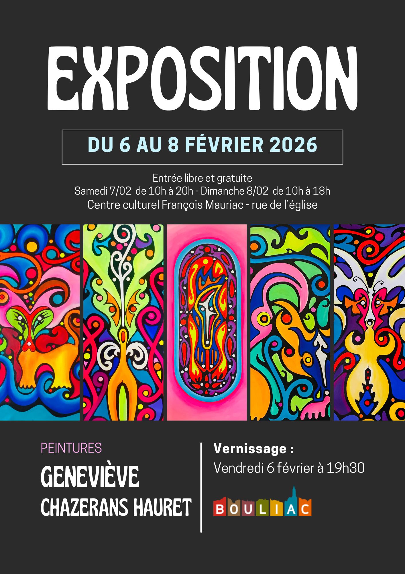 Exposition peintures Geneviève CHAZERANS HAURET