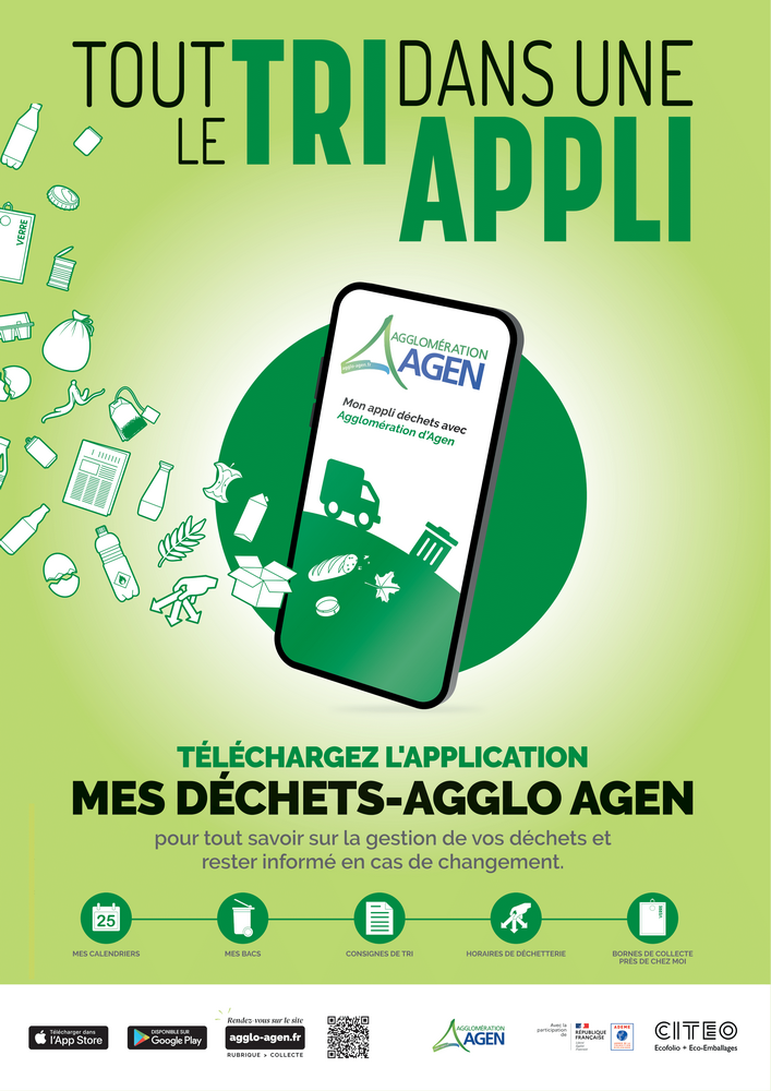 NOUVELLE APPLICATION MES DÉCHETS - AGGLO AGEN