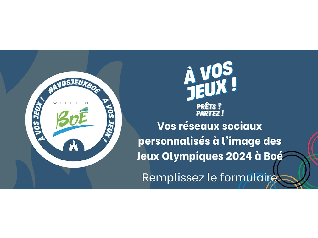 VOTRE CADRE DE PROFIL PERSONNALISÉ JEUX OLYMPIQUES 2024 À BOÉ !