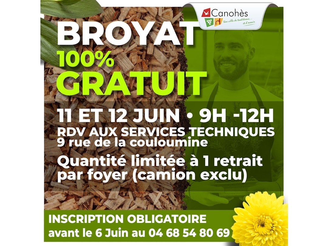🪴🪴 DISTRIBUTION GRATUITE DE BROYAT POUR COMBATTRE LA SÈCHERESSE 🪴🪴