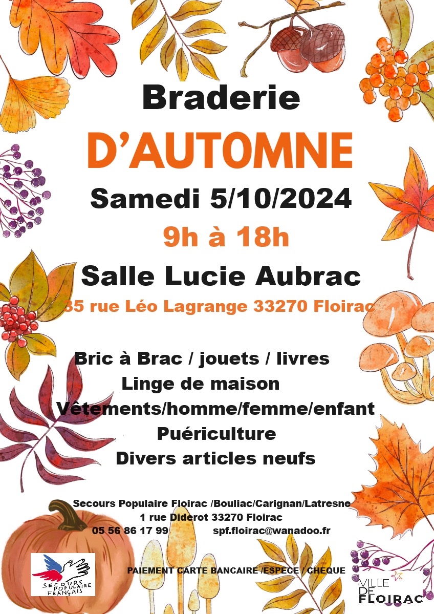 Braderie d'automne du Secours Populaire