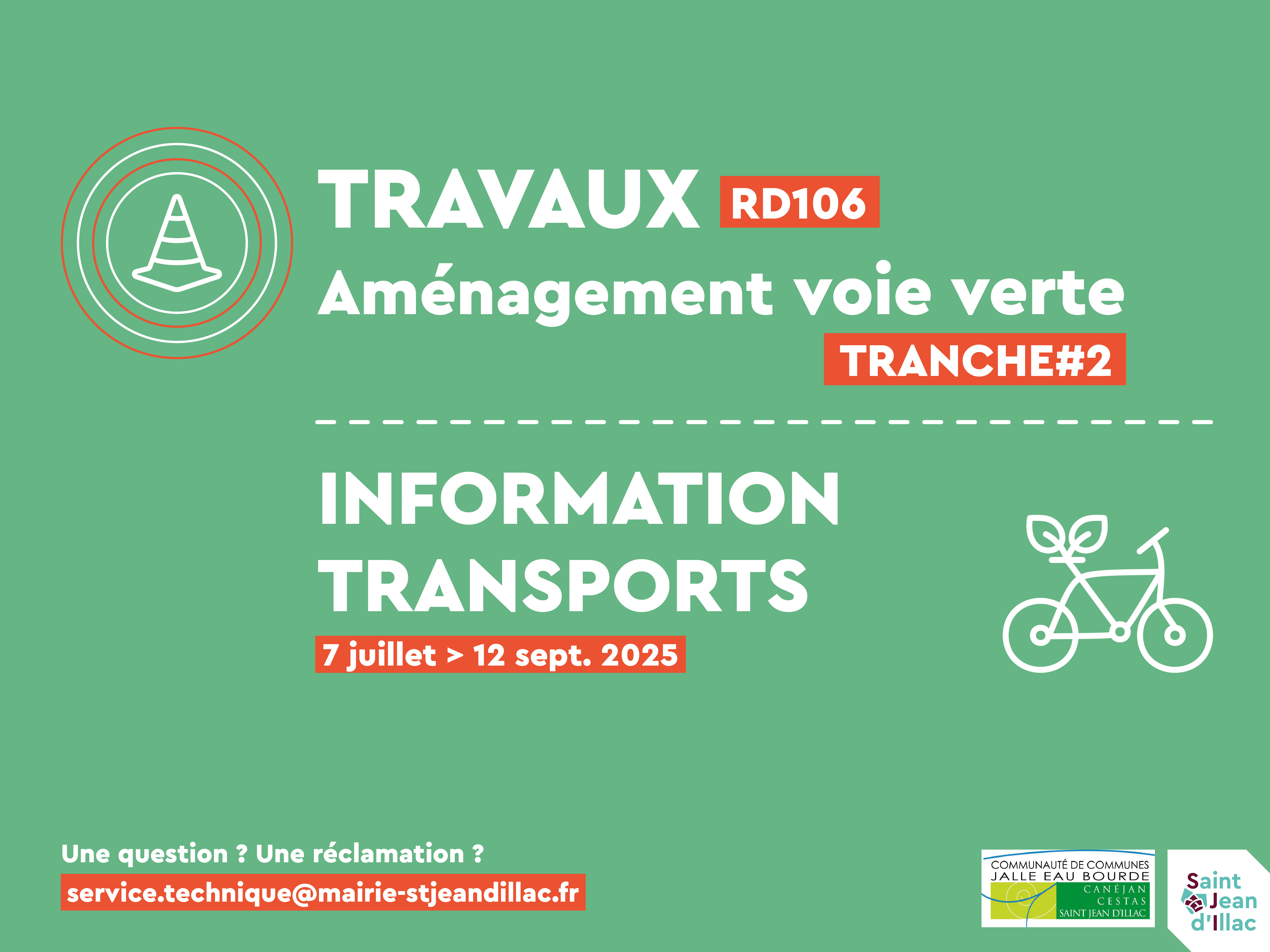 Travaux d'aménagement voie verte RD106 / Tranche 2 - Transports