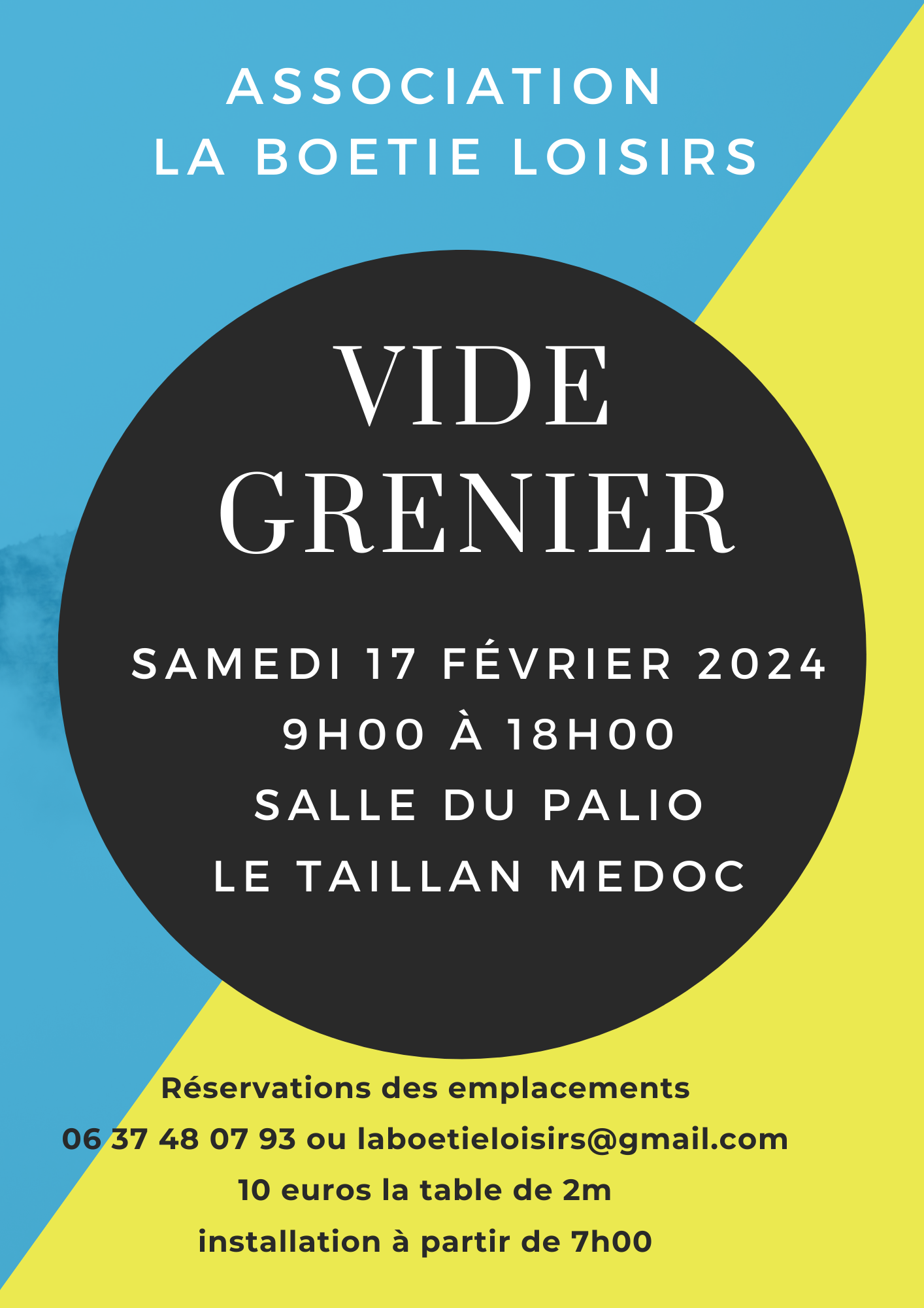 Vide Grenier samedi 17 février 2024