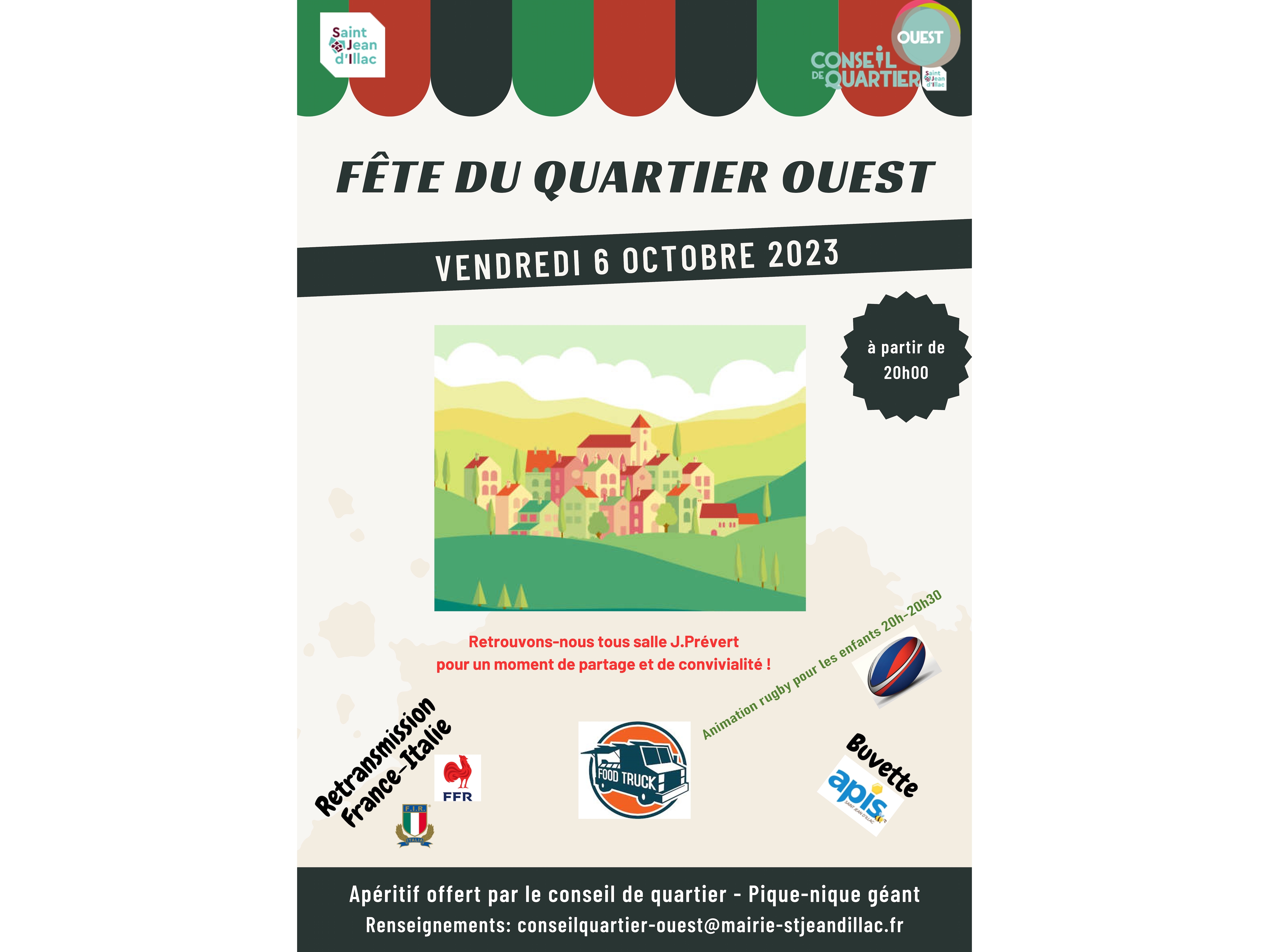 Conseil de quartier OUEST - Retransmission France VS Italie