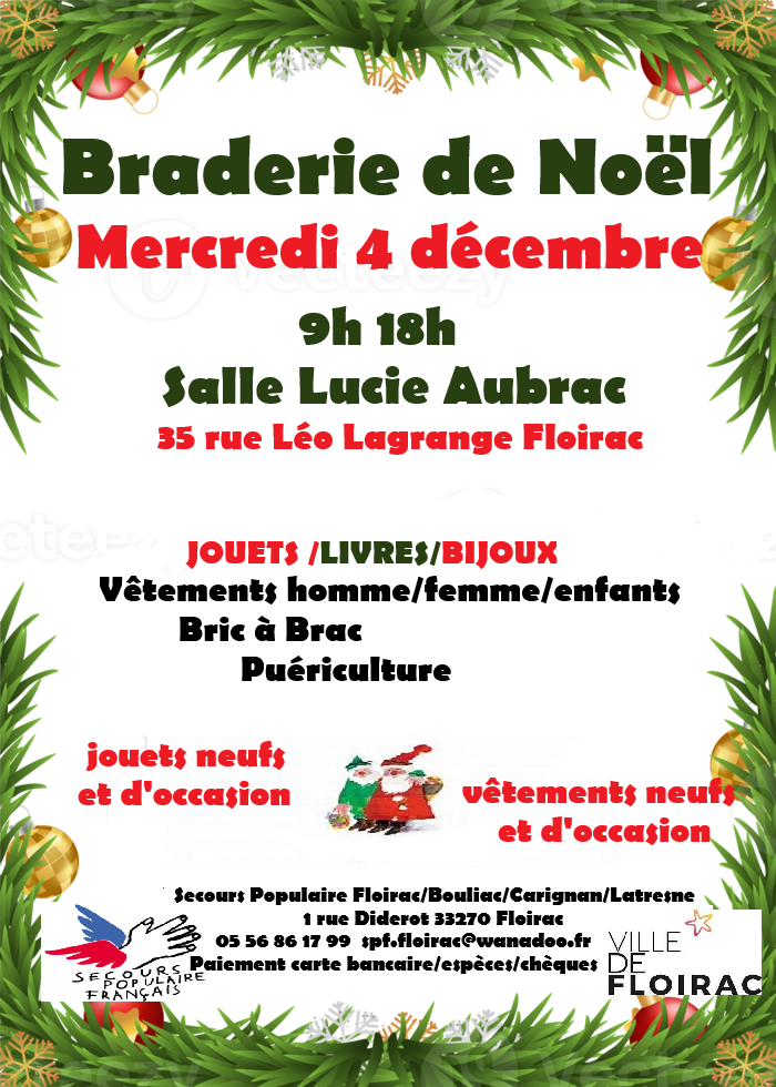 Braderie de noël du Secours Populaire