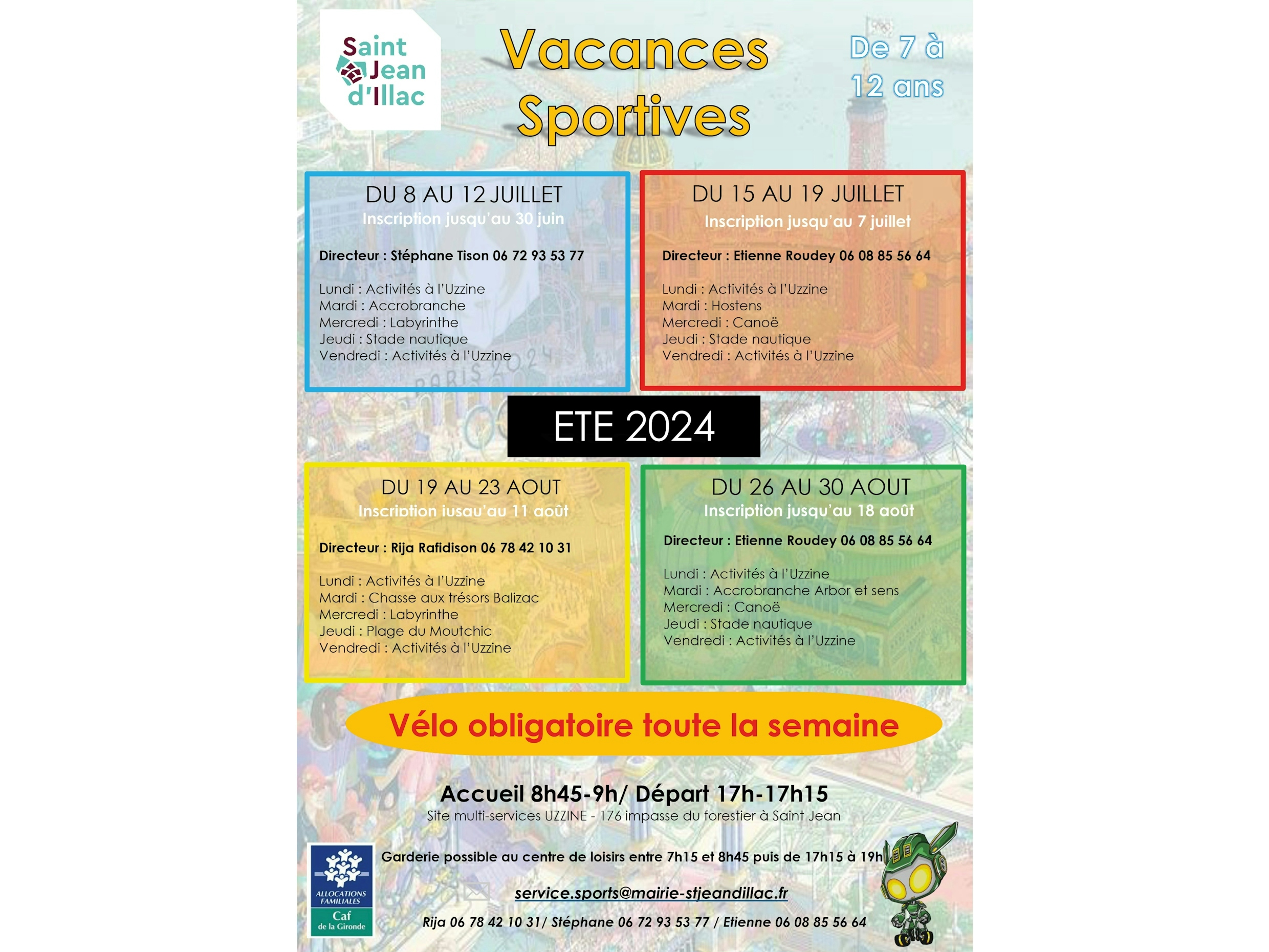 Vacances sportives - ÉTÉ 2024