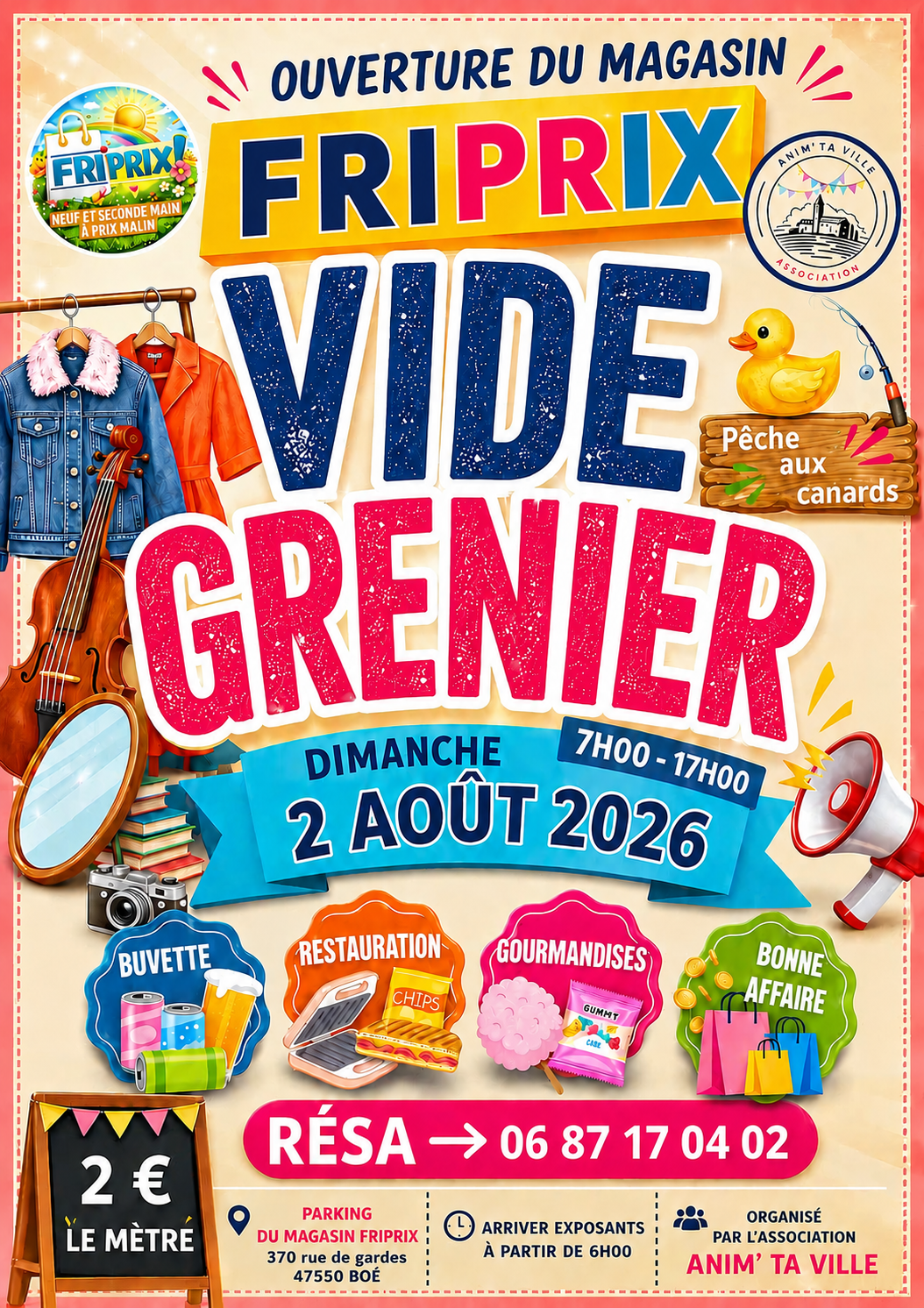 Un grand vide-grenier pour l’ouverture de FRIPRIX !