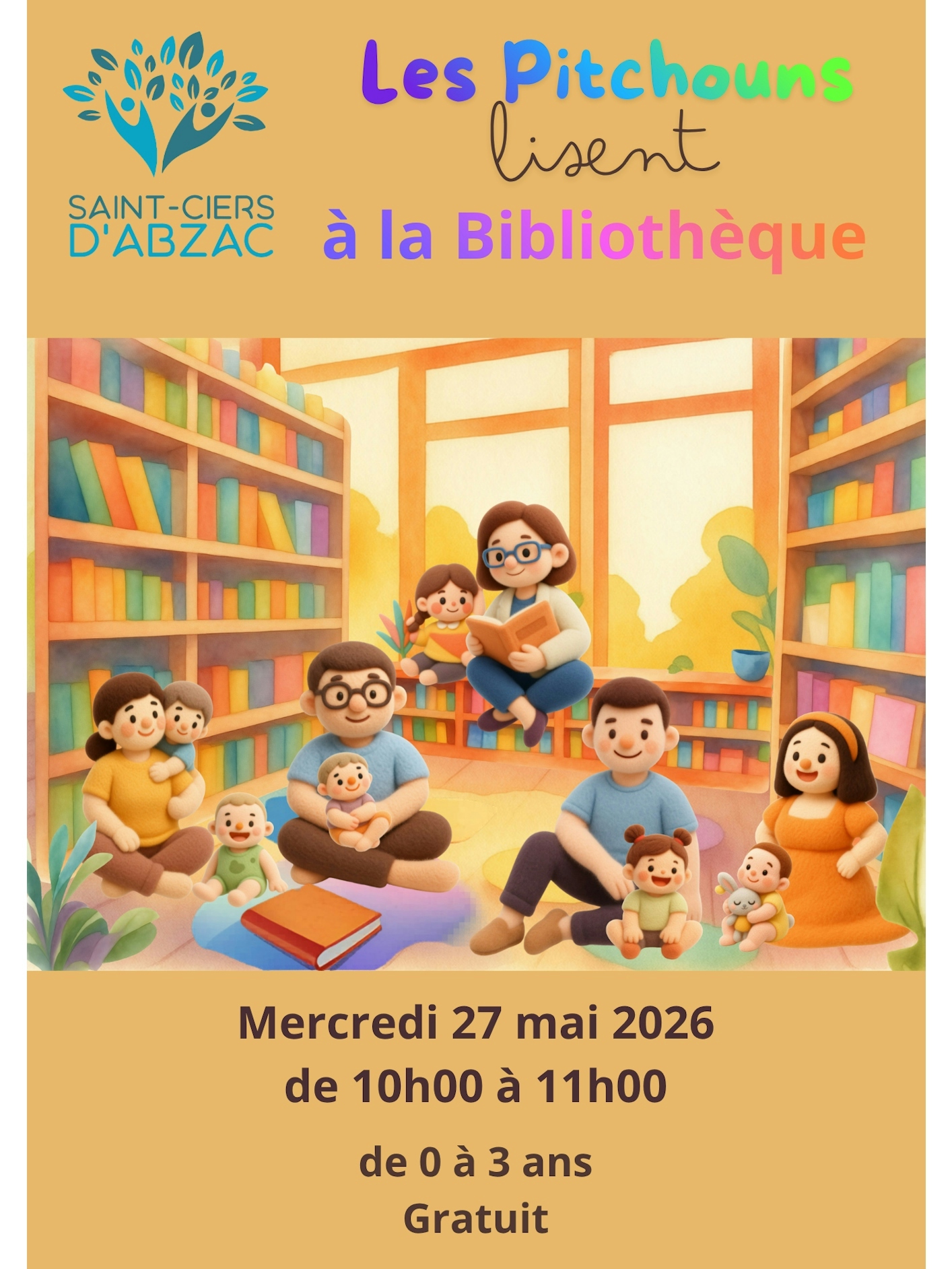 Les Pitchouns lisent à la Bibliothèque