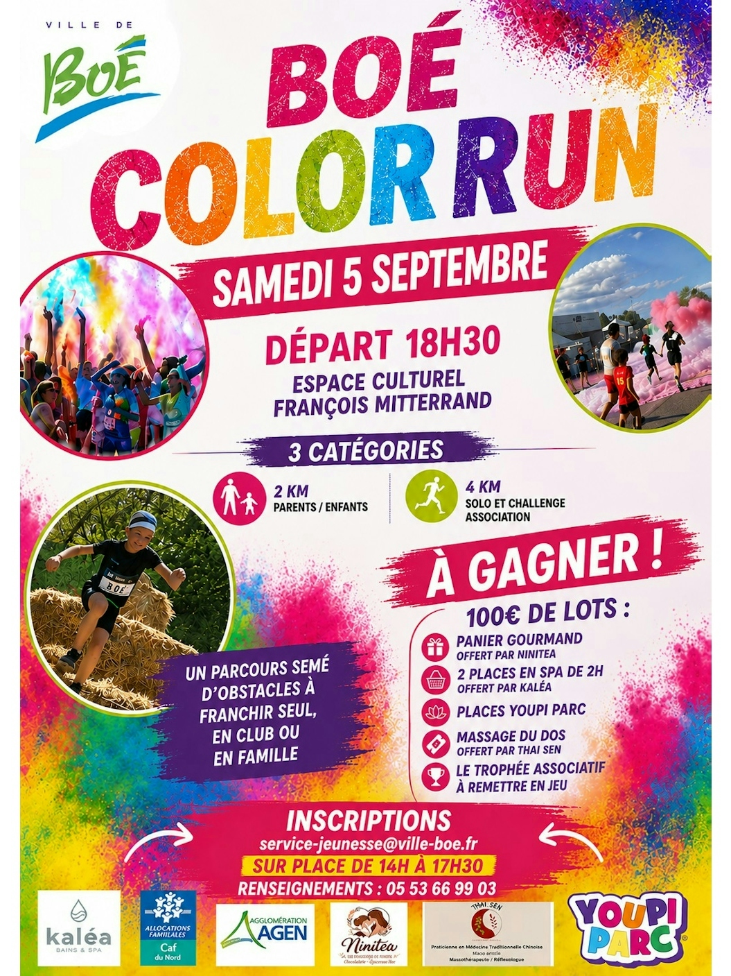 BOÉ COLOR RUN : UNE SOIRÉE HAUTE EN COULEURS LE SAMEDI 5 SEPTEMBRE !