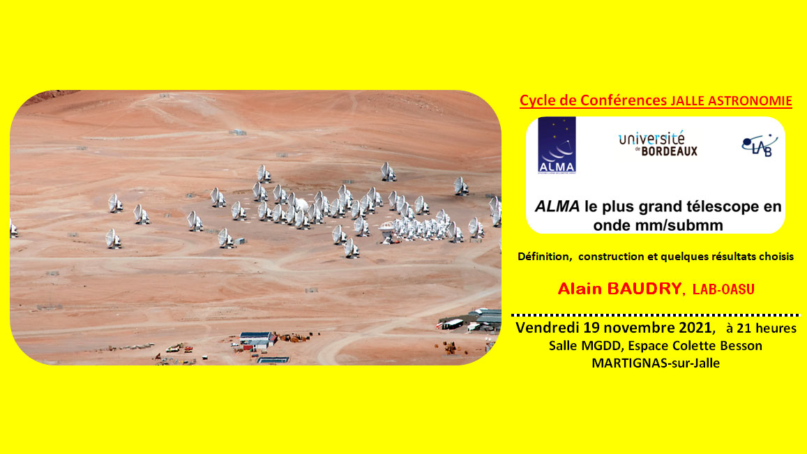 Conférence publique  : ALMA, le plus grand radio-télescope du monde