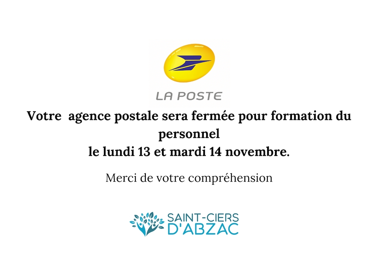 Fermeture de votre agence postale 