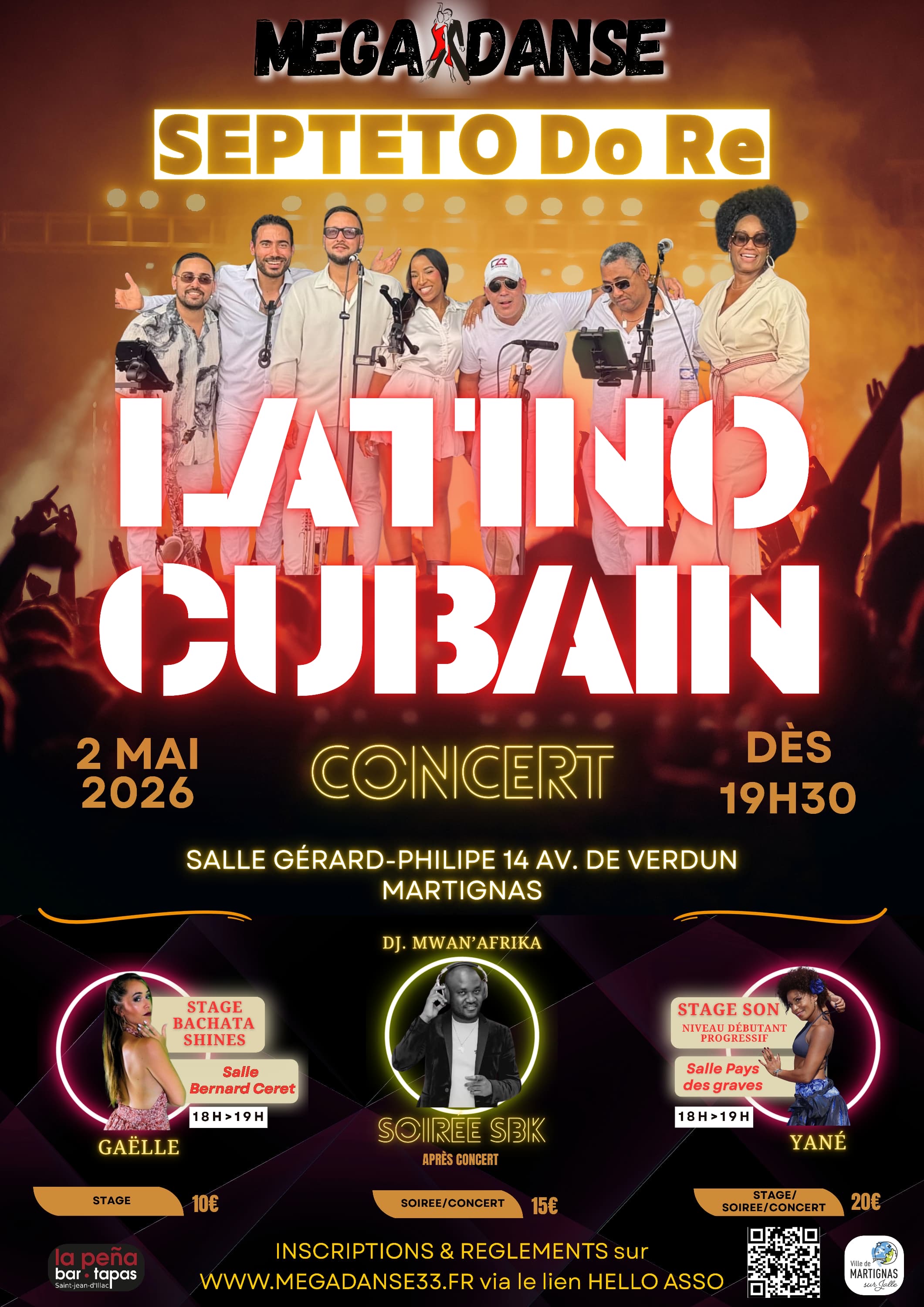 Grand concert live latino-cubain avec le groupe « SEPTETO Do Re »