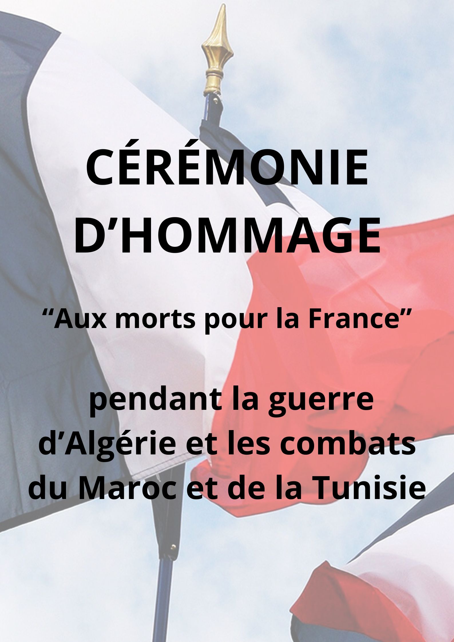 Cérémonie d'hommage "aux morts pour la France" 