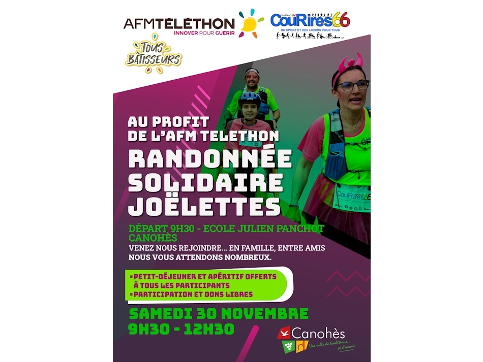 SAMEDI 30 NOVEMBRE : LE TÉLÉTHON BY COURIRES66