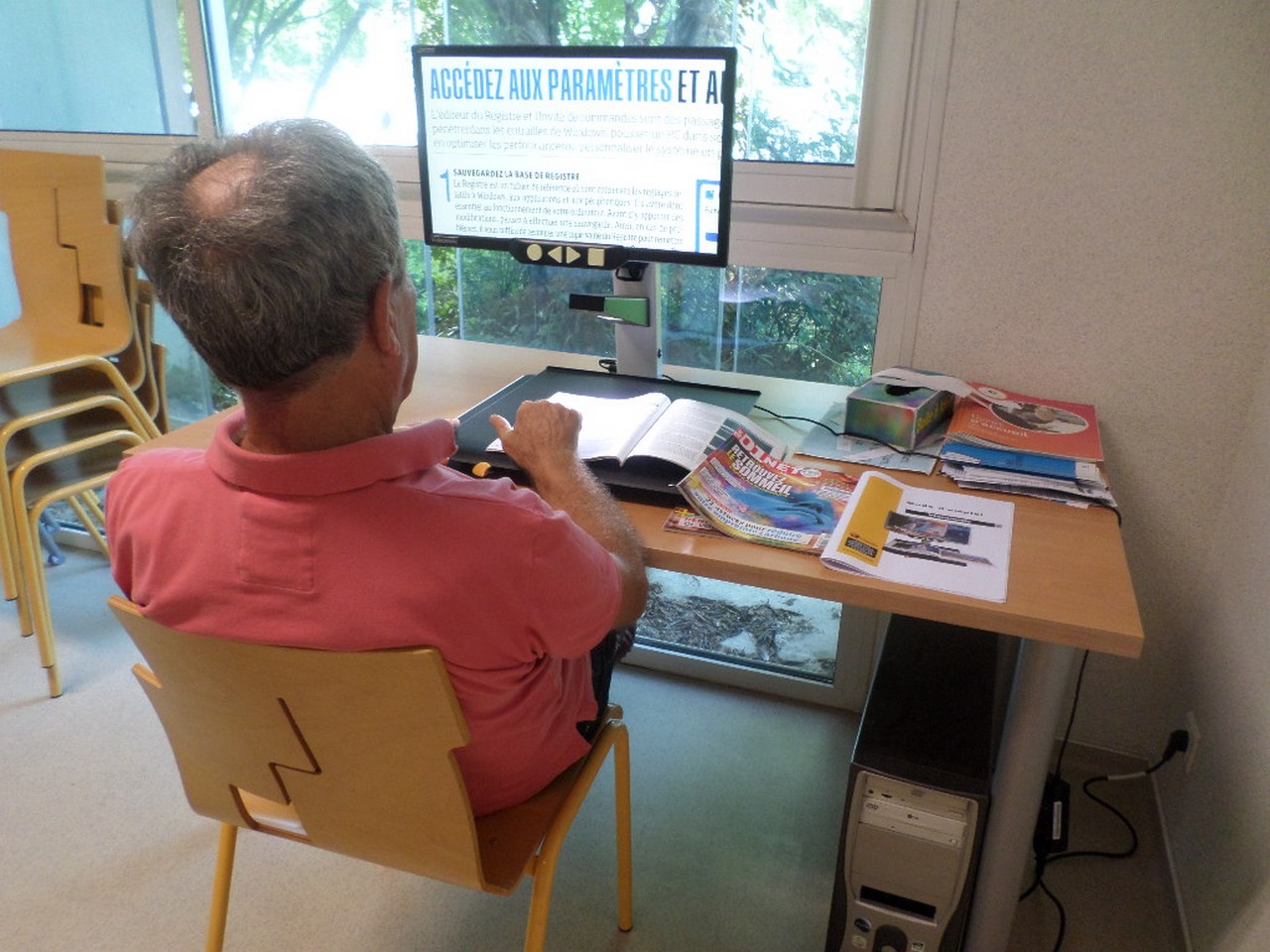 Un téléagrandisseur à la médiathèque 