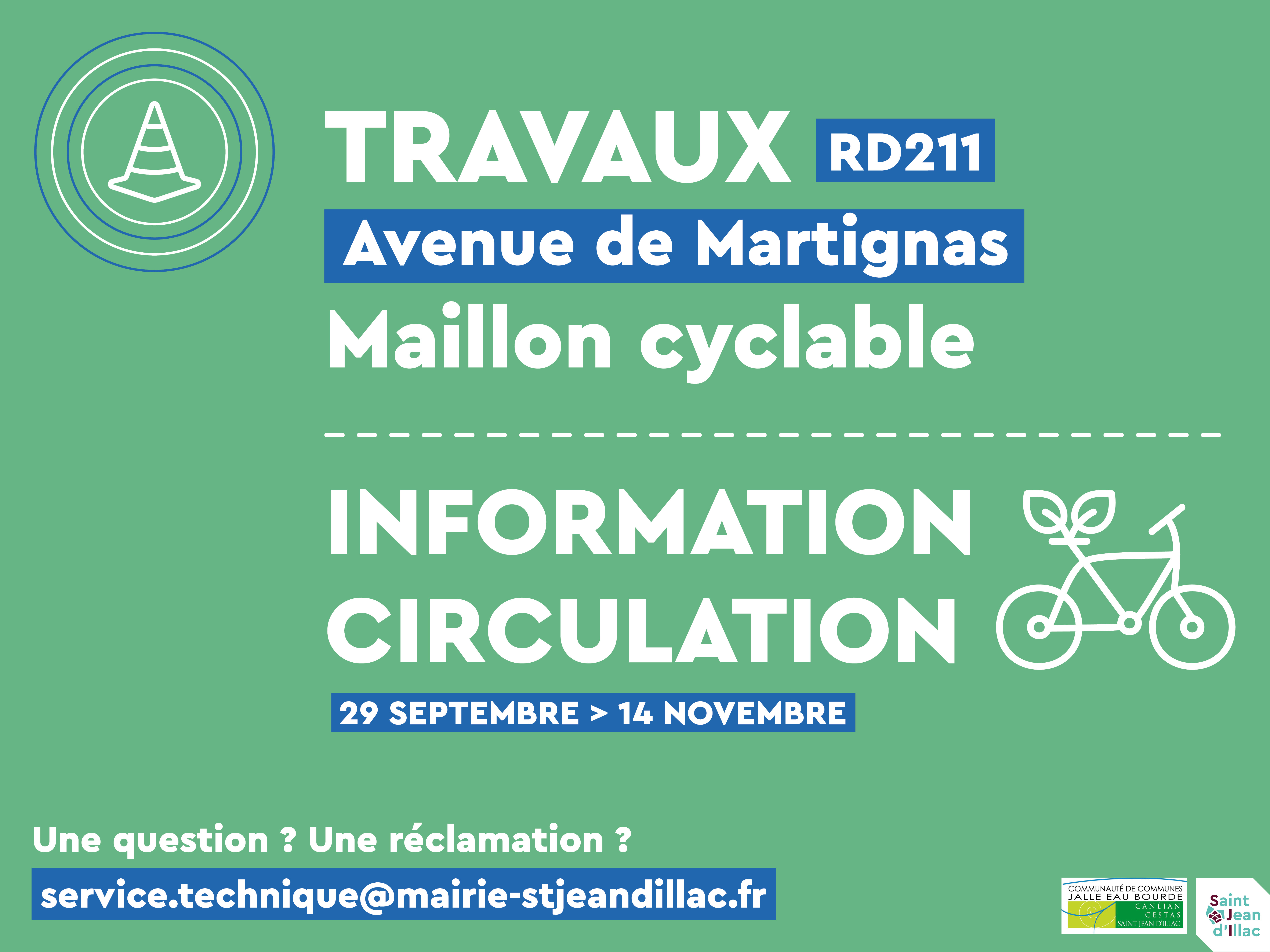 Maillon cyclable RD211 - Info circulation